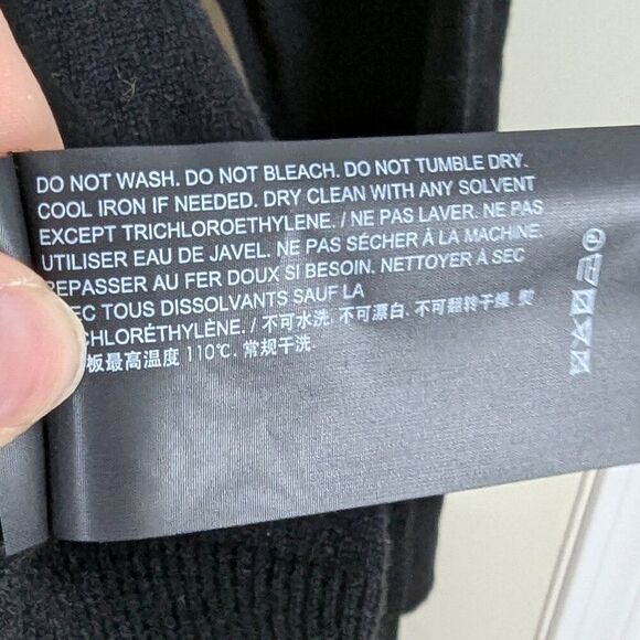 Theory | Black Cashmere Funnel Neck Pullover Size Medium - Picture 7 of 8